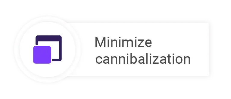 Minimalize cannibalization